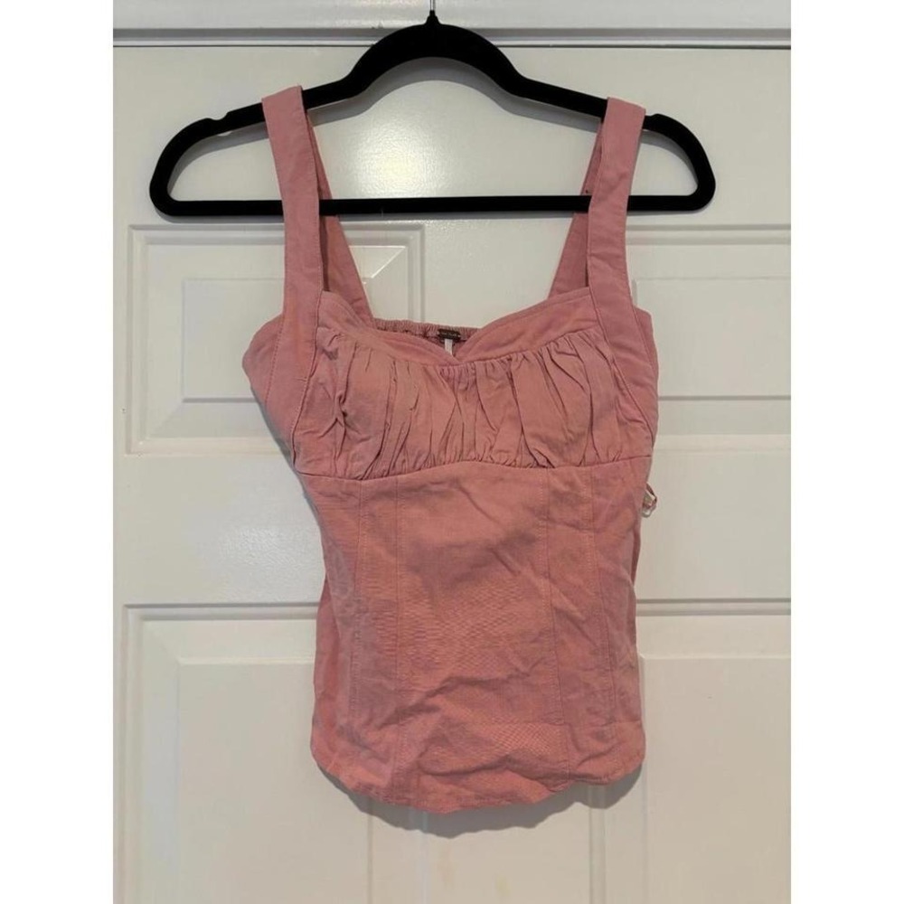 Free People  boho  dusty rose pink dressy tank Size large new with tags #76